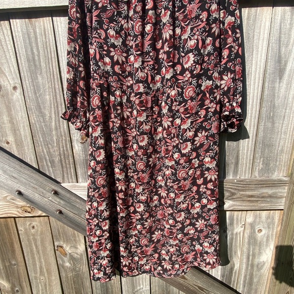 Talbots plus size Floral Black and Pink Women's Dress - Picture 6 of 8